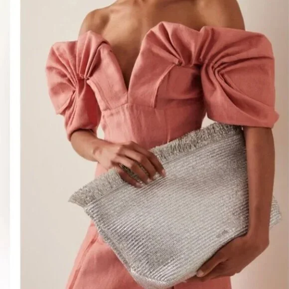 Cult Gaia Woven Shanti Woven Clutch